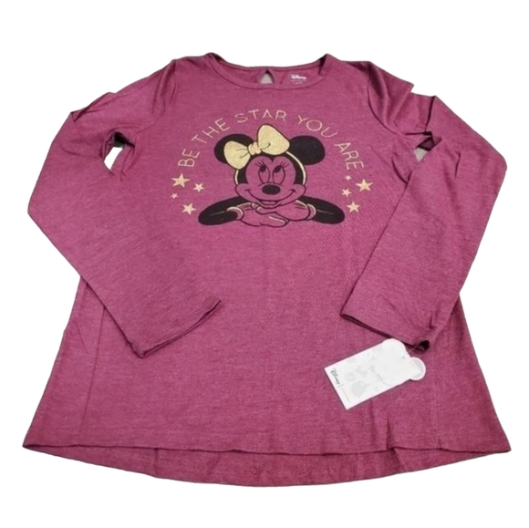 Disney Girls Purple Minnie Mouse Long Sleeve Shirt Size 12 - Picture 7 of 7